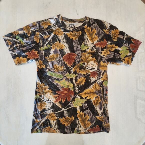 Master Sportsman Camo Leaf Print T-Shirt SZ Medium Outdoors Hunting - Picture 1 of 5